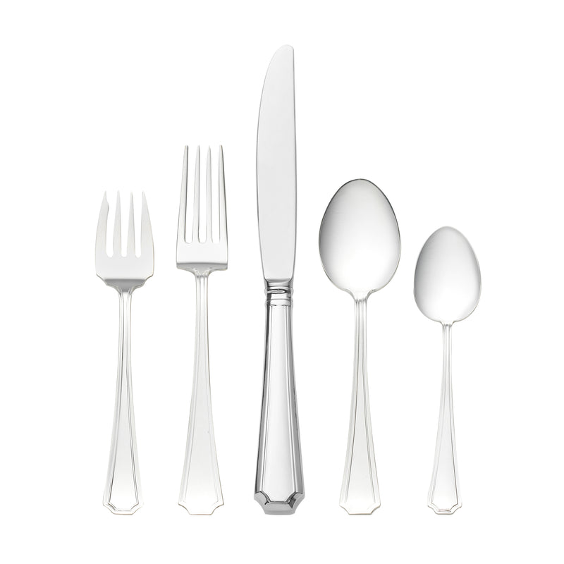 Gorham Fairfax sterling silver flatware set, assorted forks, knife, and spoons