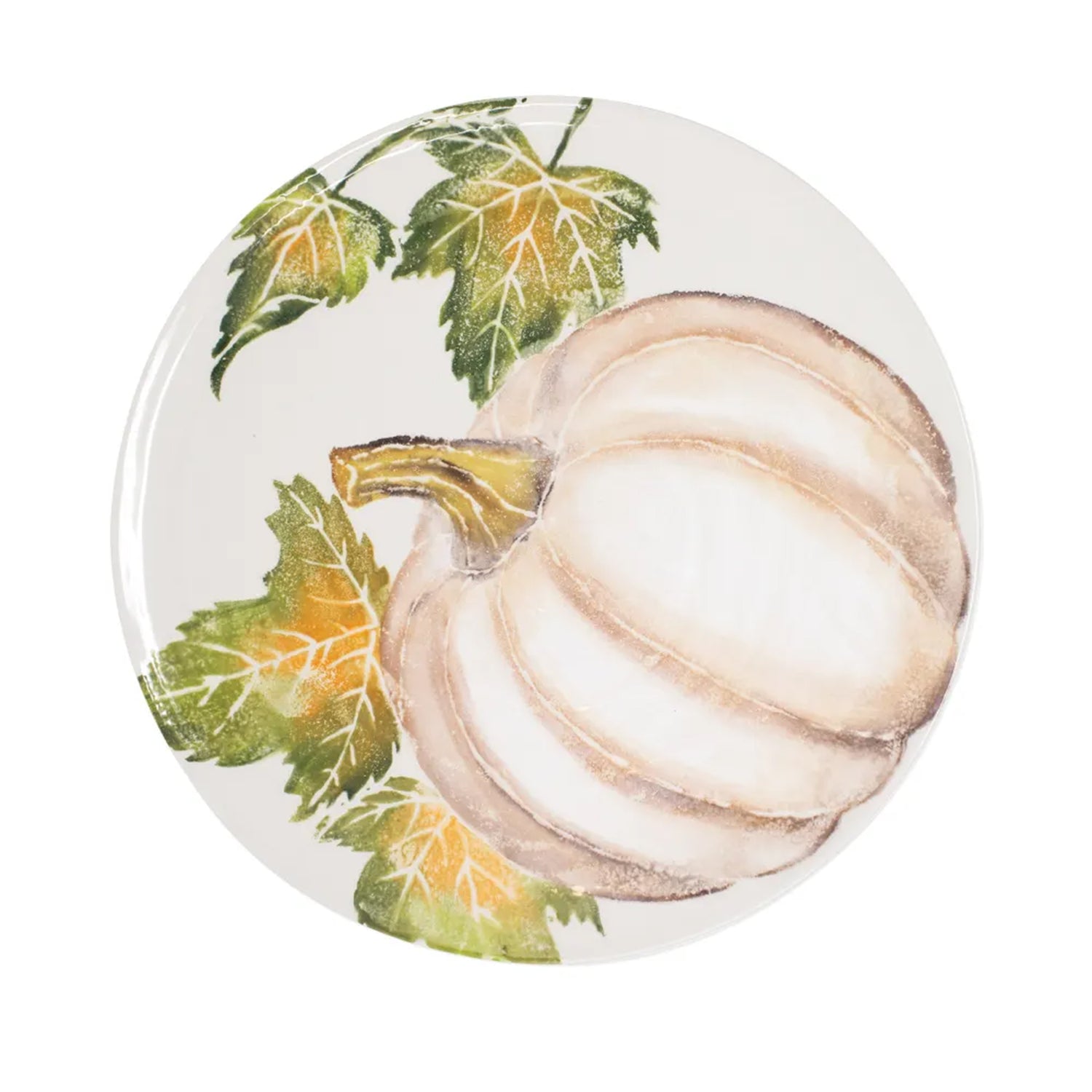 Vietri Pumpkin Serving Platter From Italy In Orange