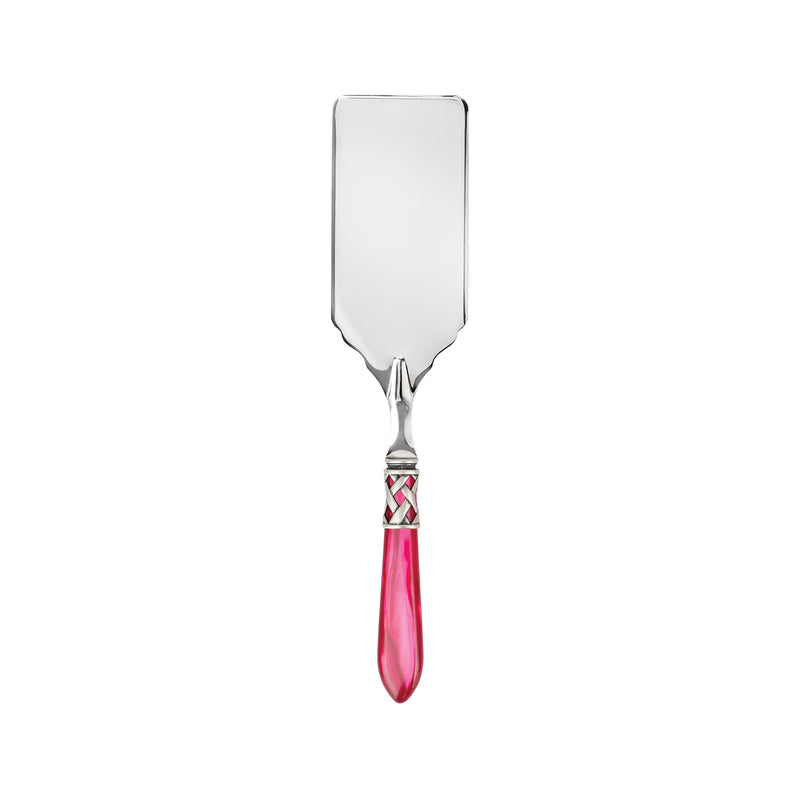 Vietri Aladdin Antique lasagna server with raspberry handle and white ceramic head