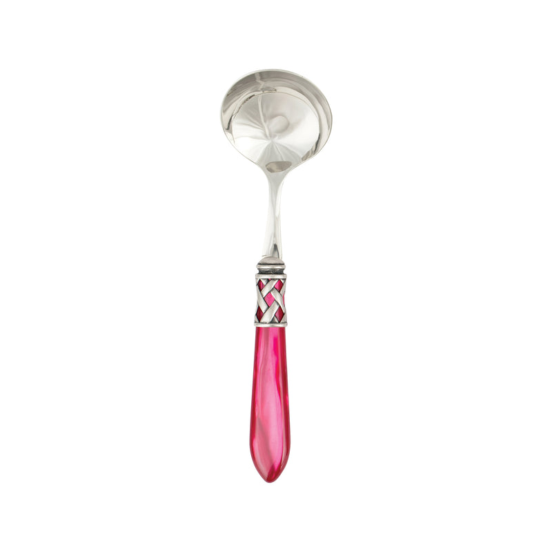 Vietri Aladdin Antique raspberry sauce ladle with patterned metal handle