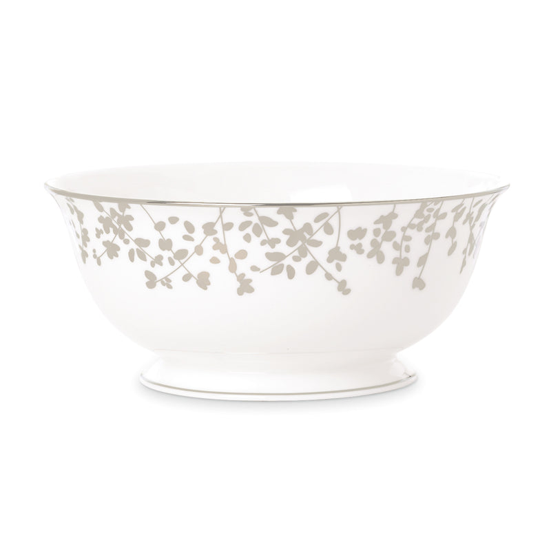 Kate Spade New York Gardner Street serving bowl with gray floral pattern
