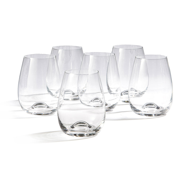 Lenox Tuscany Classics stemless wine glass set of six, clear glass