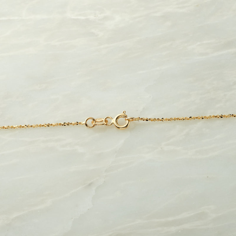 14kt yellow gold necklace clasp with two O-ring links
