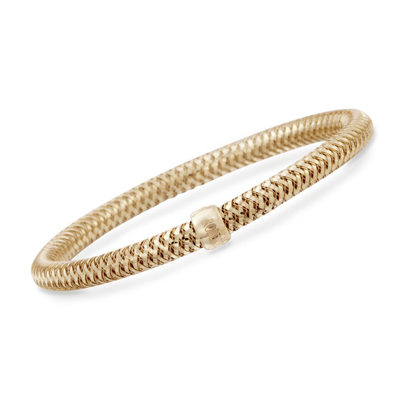 Roberto Coin 18kt yellow gold braided bracelet with square clasp