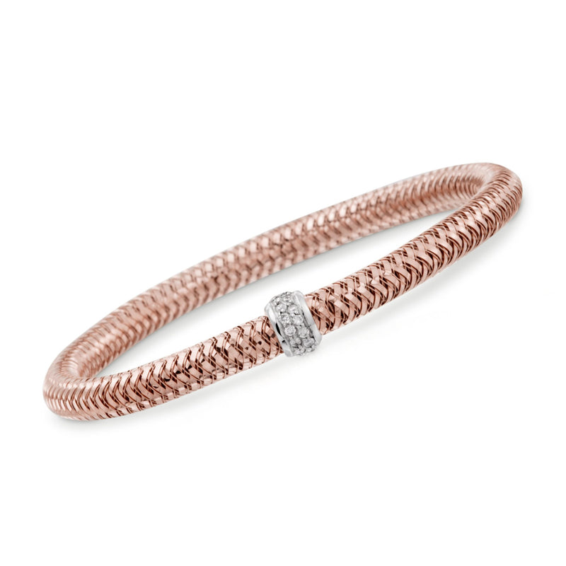 Roberto Coin Primavera diamond bracelet in 18kt two-tone gold