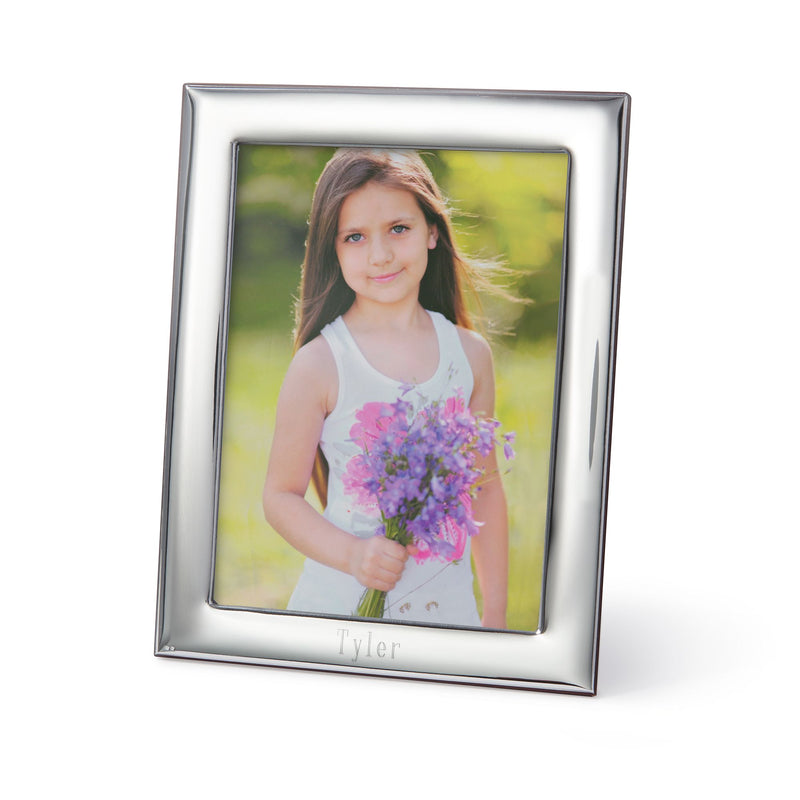 Sterling overlay photo frame with engraved name 