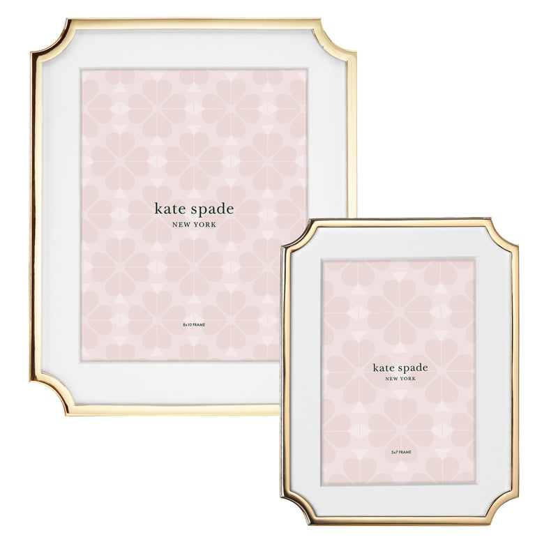 Gold-plated photo frame with pink heart-pattern mat, two frames