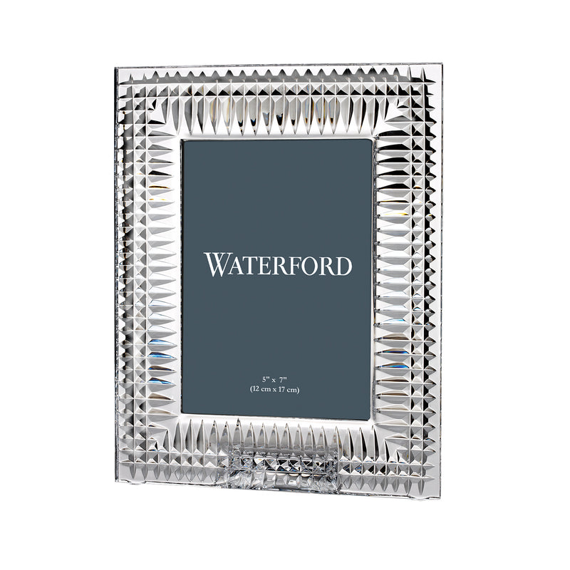 Waterford Crystal Lismore Diamond cut picture frame, clear crystal glass, beveled edge