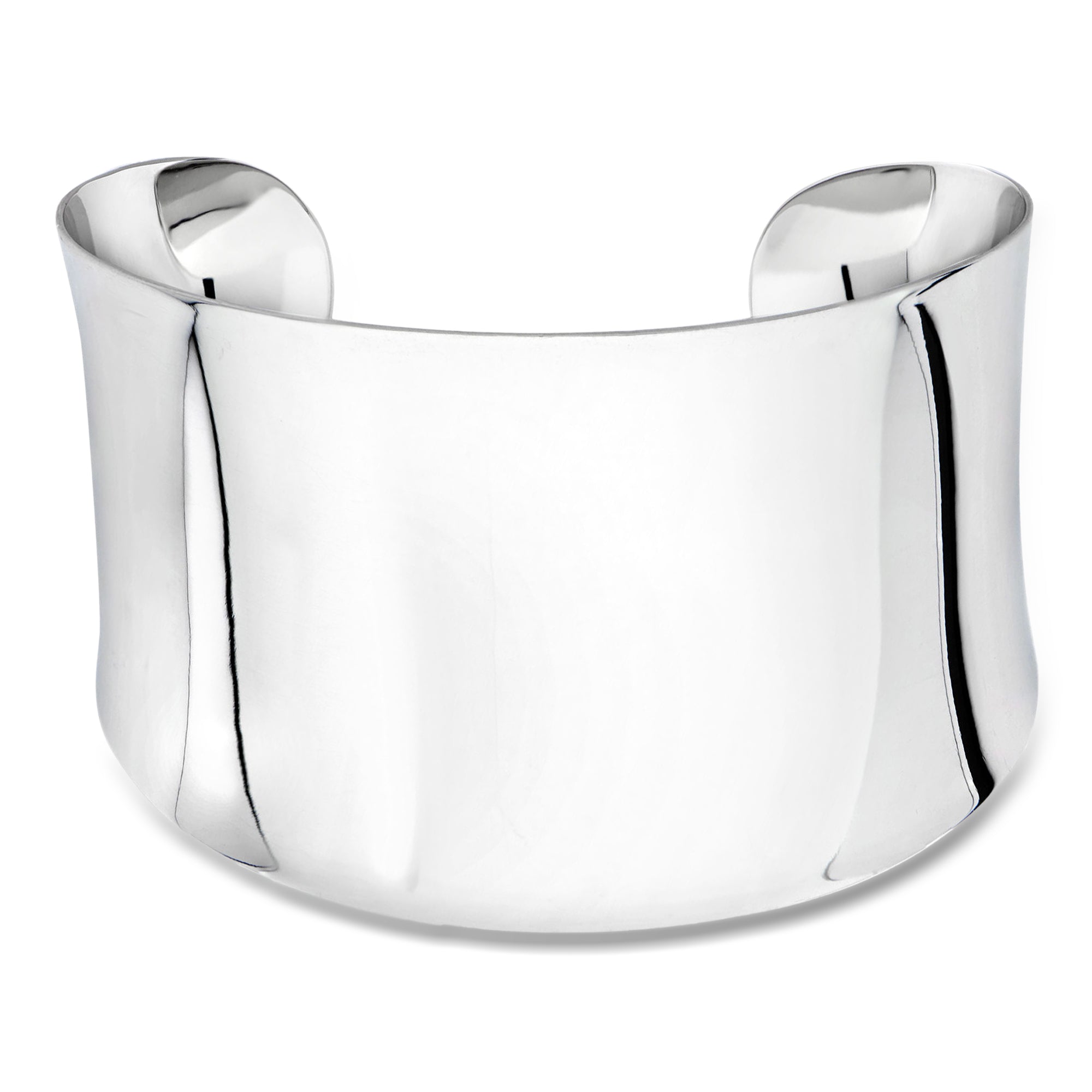 美品！Silver Wide Cuff Bangleブレスレット Sterling Silver Wide Polished Cuff Bracelet