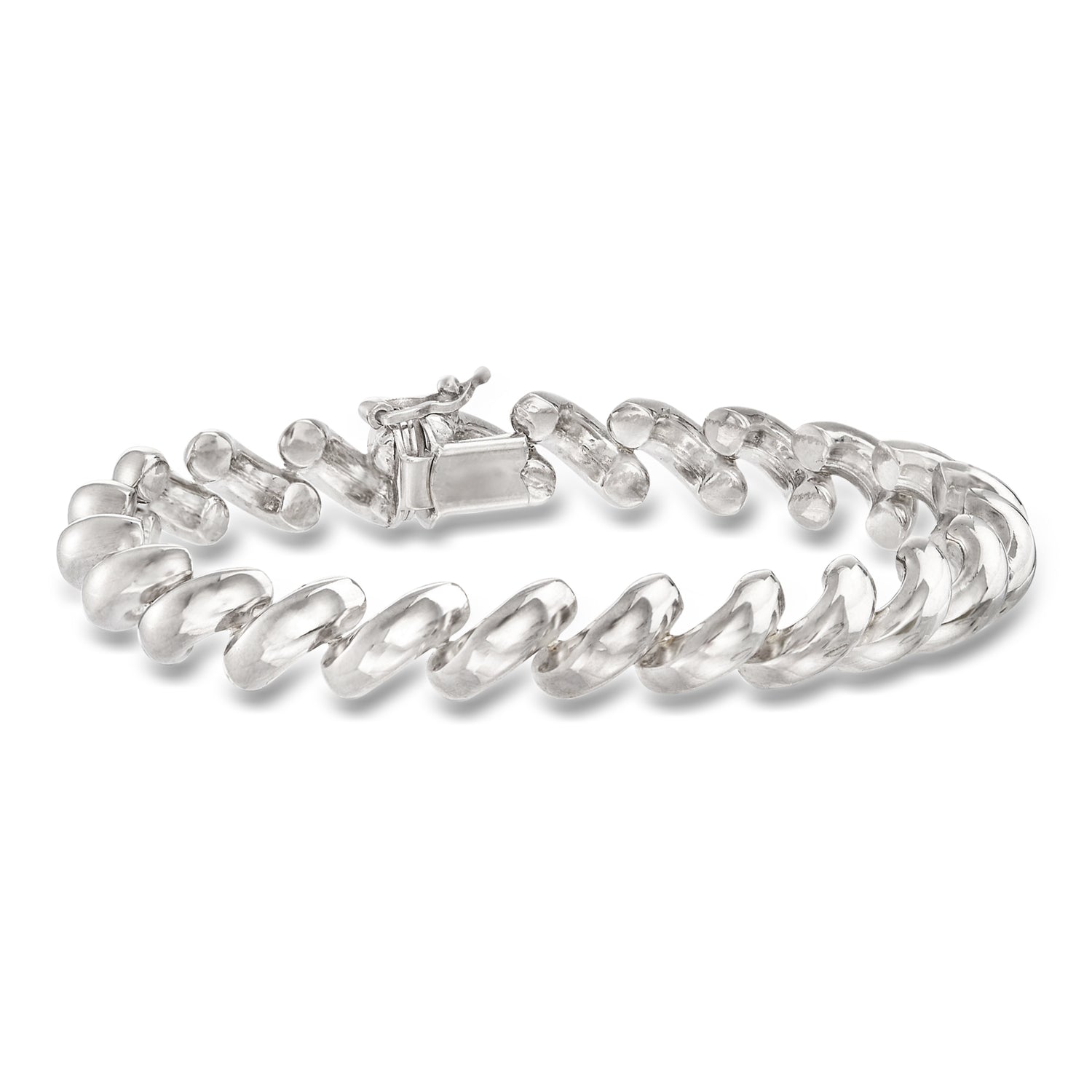 Italian 8mm Sterling Silver San Marco Bracelet