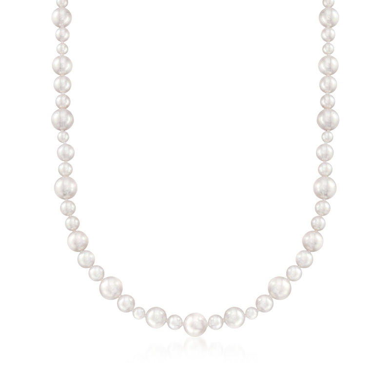Mikimoto Akoya pearl necklace with round 4.5–8.5mm pearls