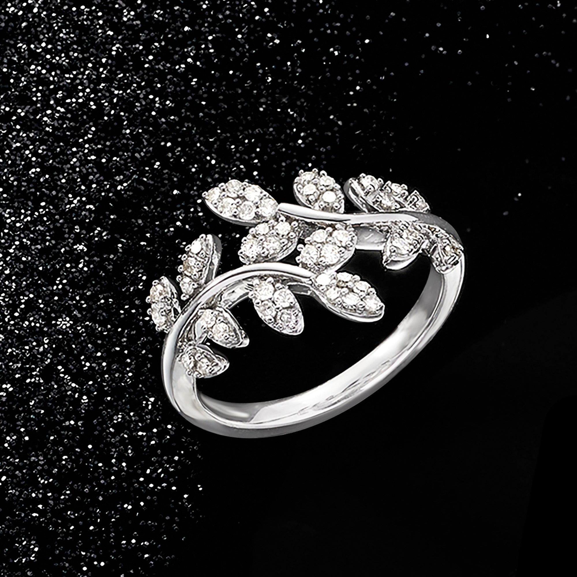 33 ct. t.w. Diamond Vine Ring in Sterling Silver