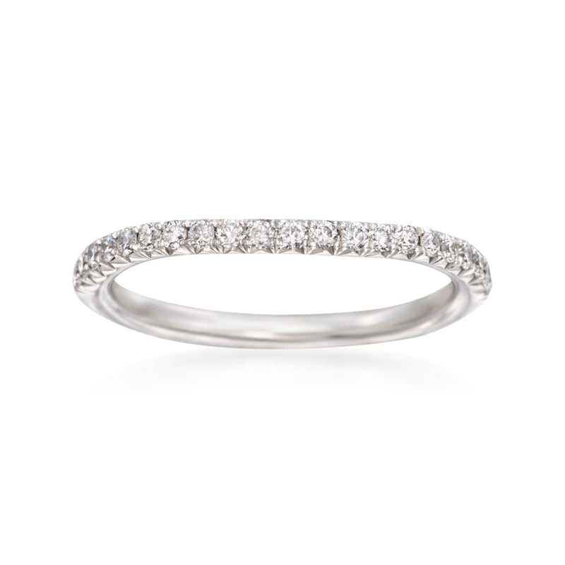 Henri Daussi diamond wedding ring in 14kt white gold