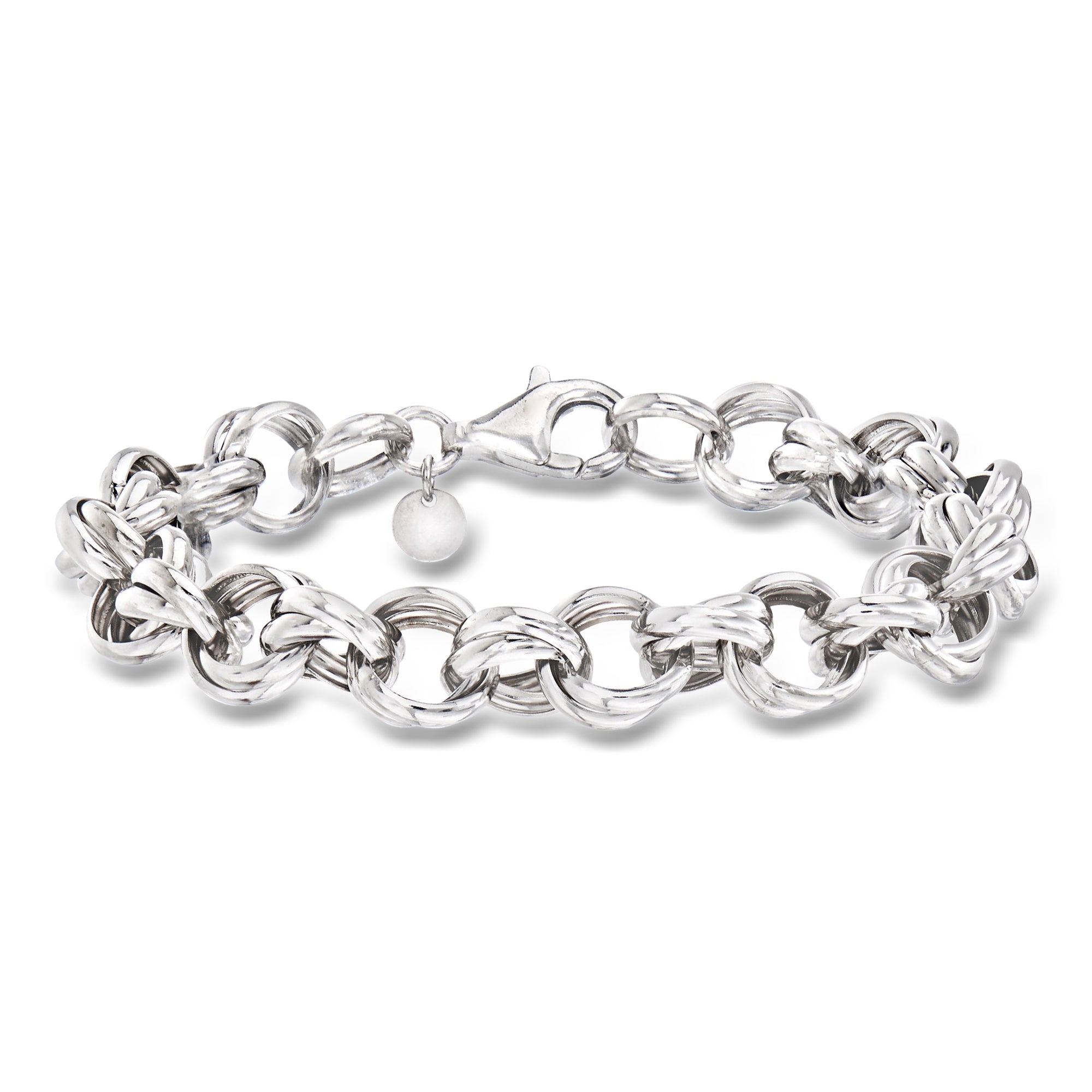 Italian Sterling Silver Double Rolo-Link Bracelet