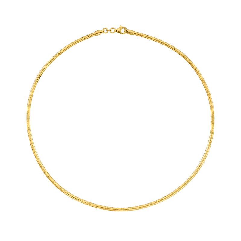Gold-tone round chain necklace with clasp