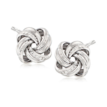 Italian Sterling Silver Love Knot Earrings