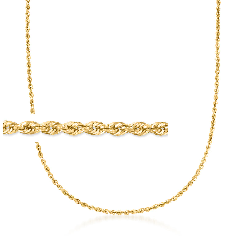 14kt yellow gold rope-chain necklace with interlocking twisted links