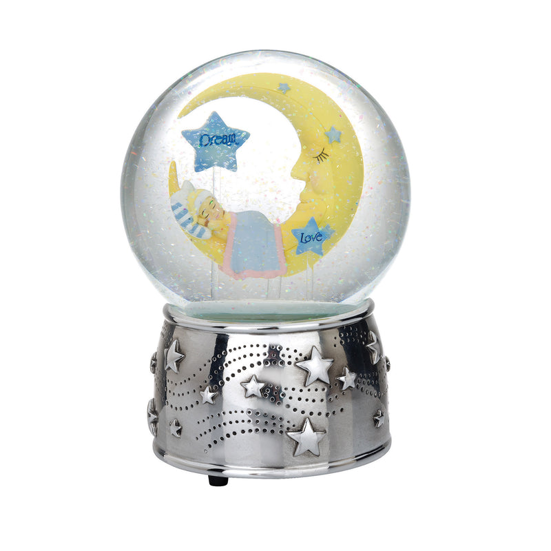 Reed & Barton silver plate water globe with starry night base