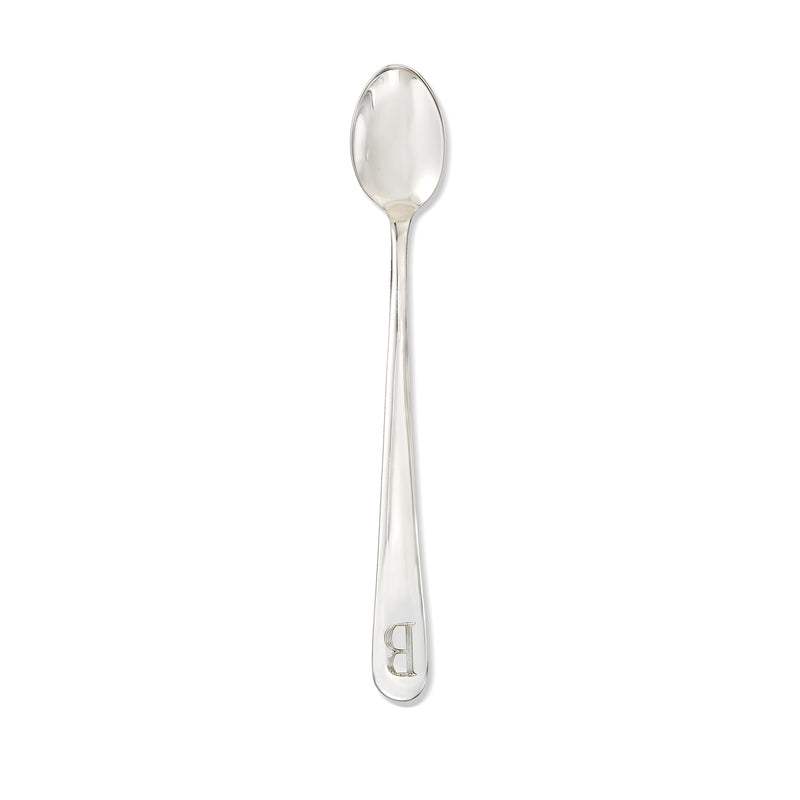 Sterling silver baby feeding spoon with engraved initial