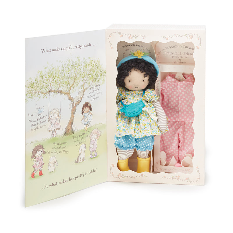 Bunnies by the Bay Phoebe plush doll gift set in box with fabric doll