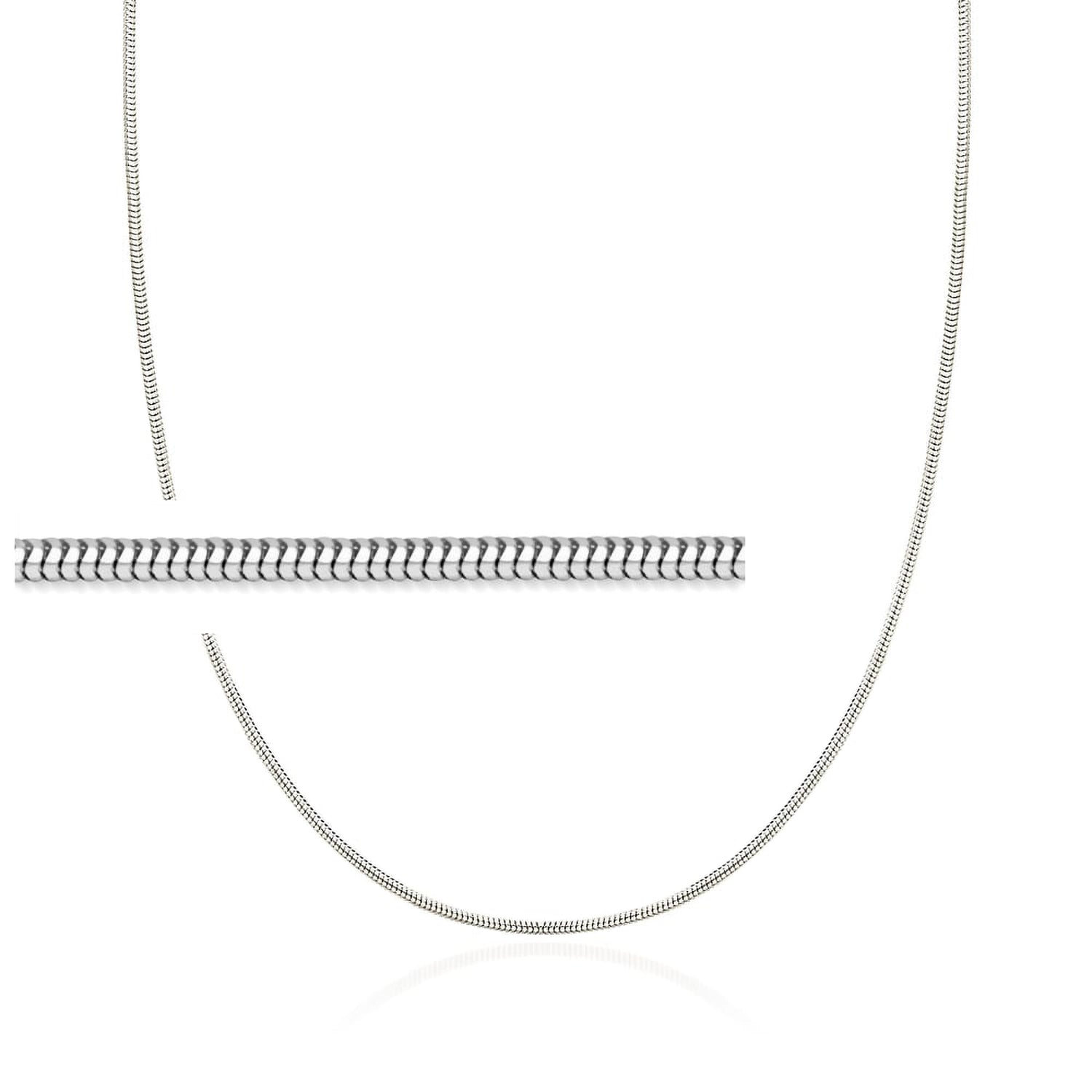 1.4mm 14kt White Gold Snake-Chain Necklace