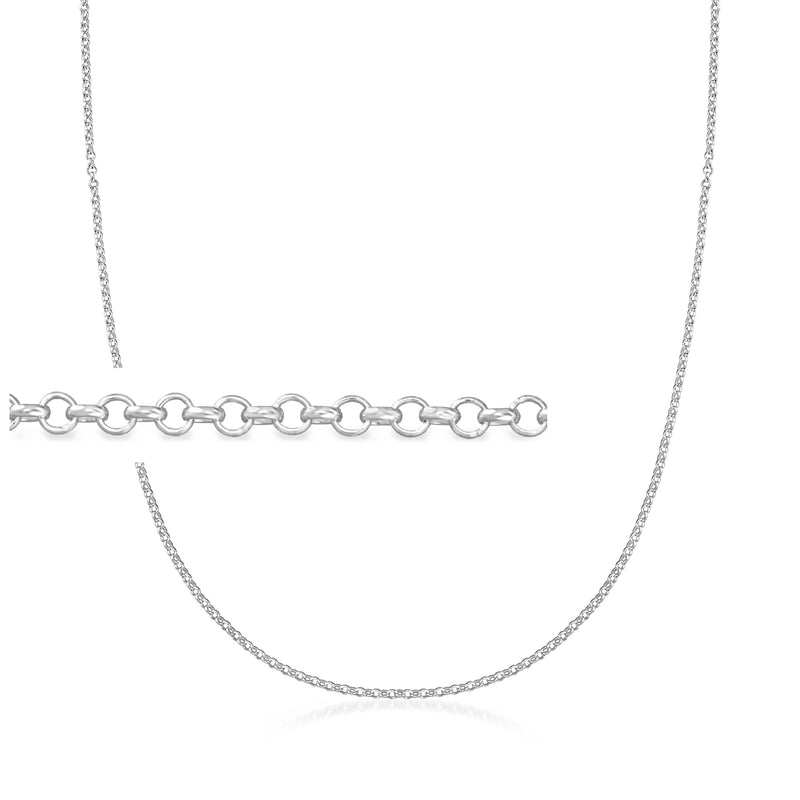 Sterling silver rolo-chain necklace with interlocking oval links