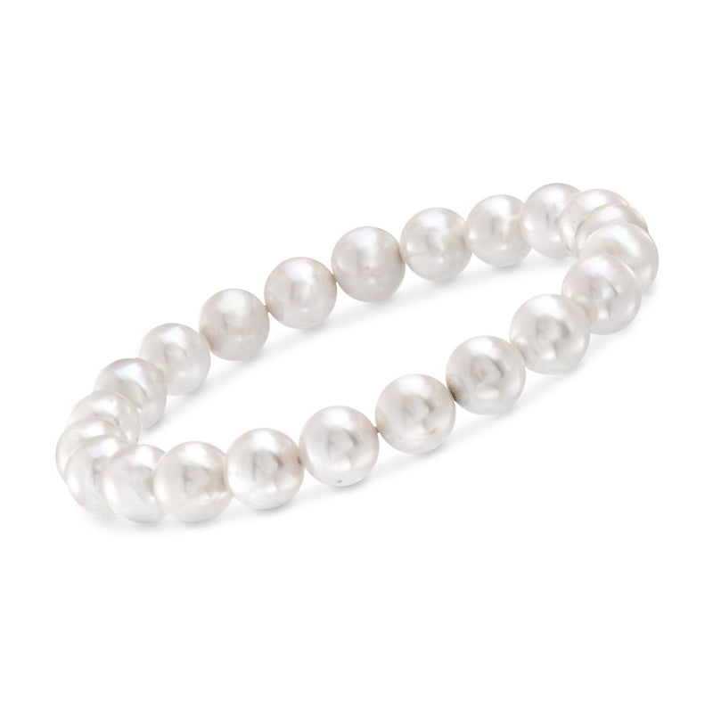 Cultured pearl bracelet with uniform round pearls, charm not attached