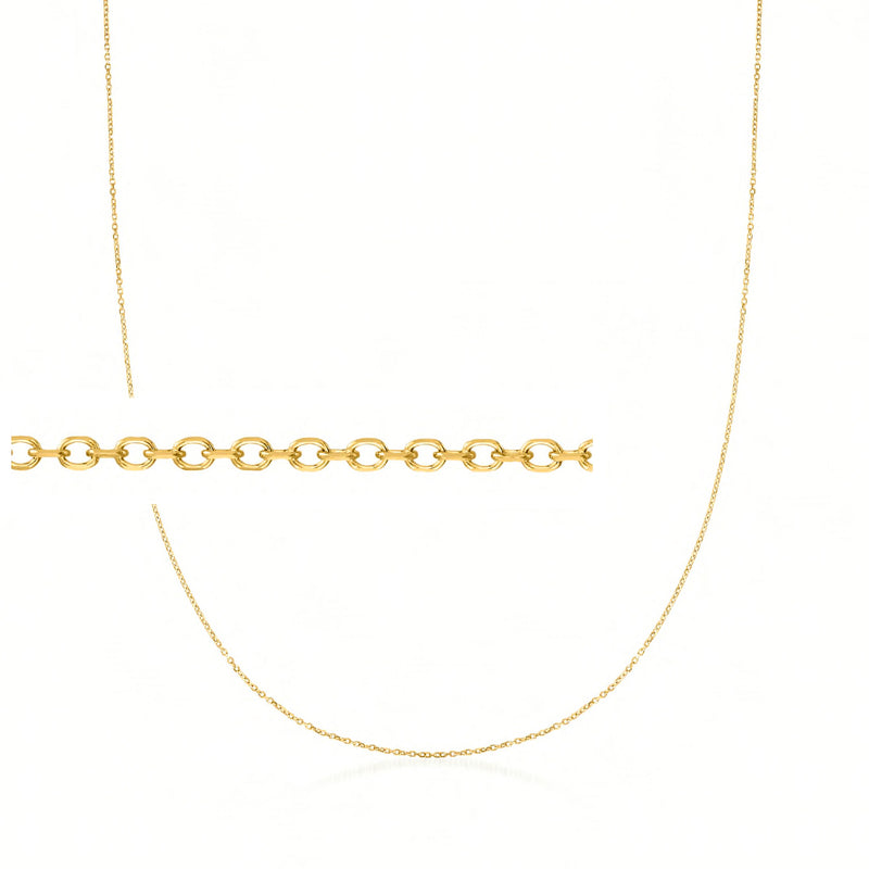 14kt yellow gold cable-chain necklace with small oval links