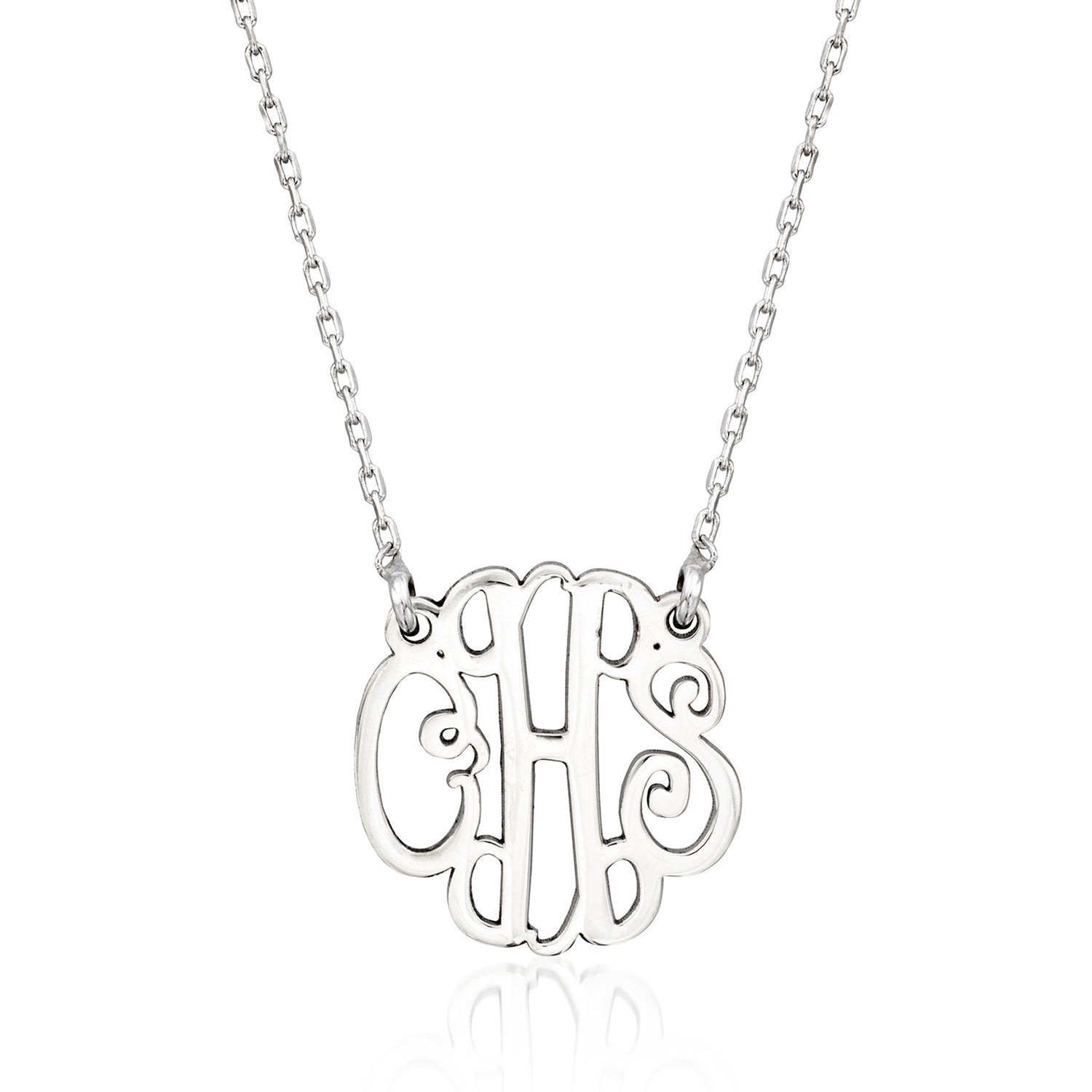 Sterling Silver Personalized Monogram Necklace