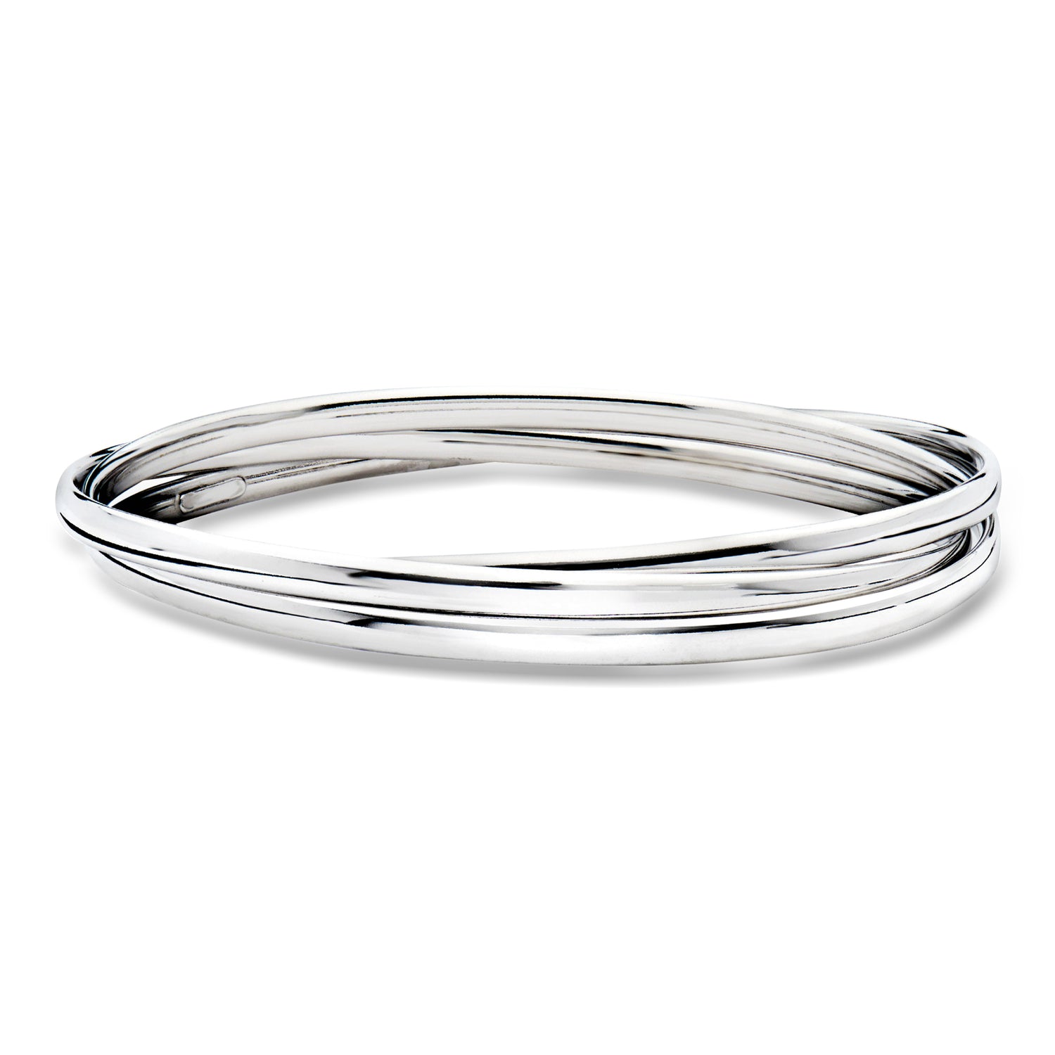 Italian Sterling Silver Rolling Bangle Bracelet