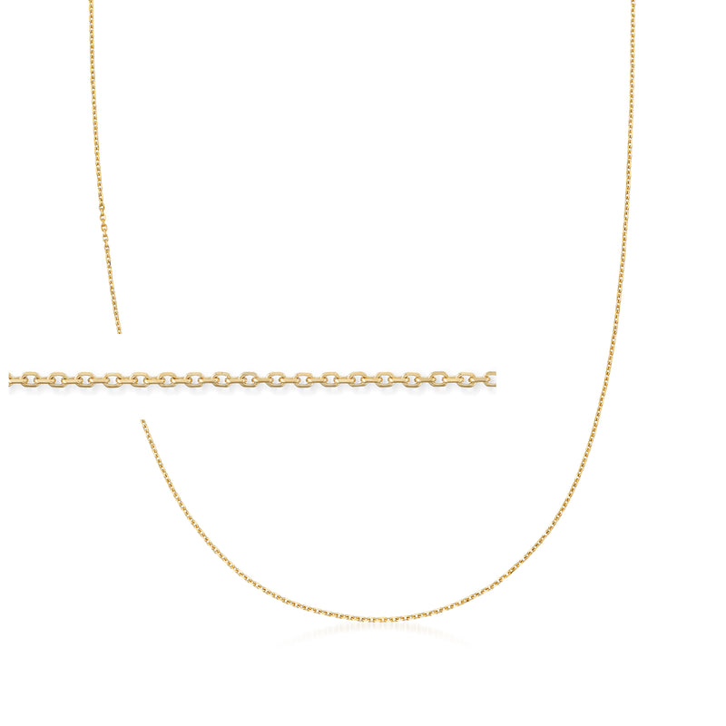 14kt yellow gold cable-chain necklace with slim fine links