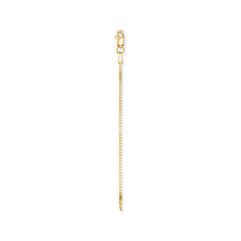 14kt yellow gold box-chain extender with lobster clasp and extender links