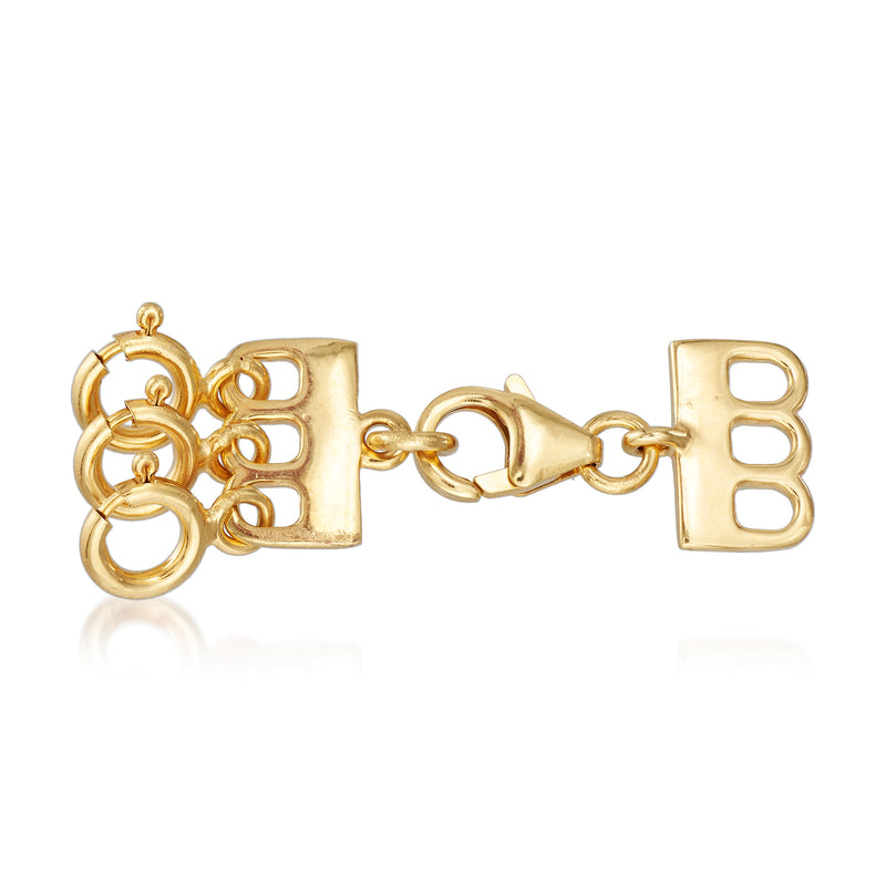 14kt yellow gold necklace with linked square charms and lobster clasp