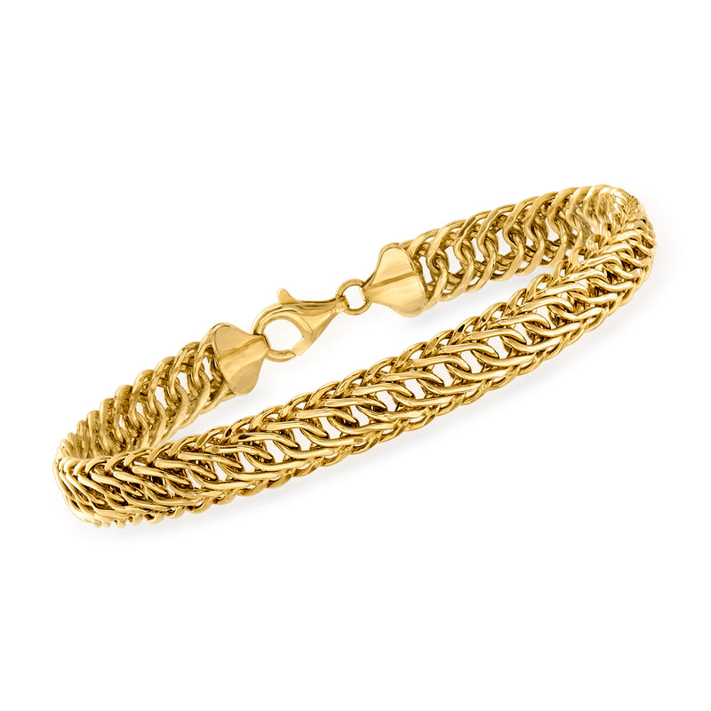 14kt yellow gold oval-link bracelet with clasp