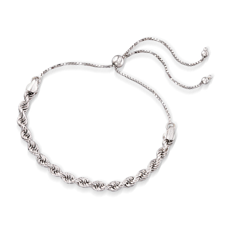 Sterling silver multi-link bolo bracelet with twisted chain center and ball clasp ends