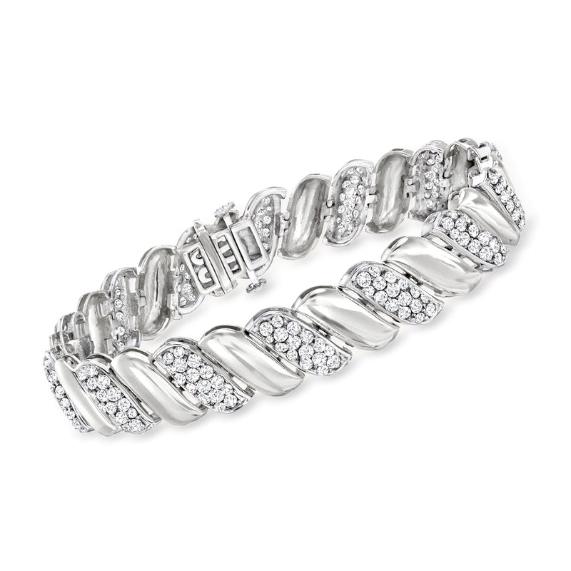 14kt white gold diamond San Marco bracelet