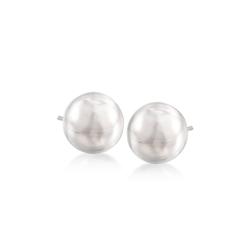 Vintage sterling silver ball stud earrings with post backs