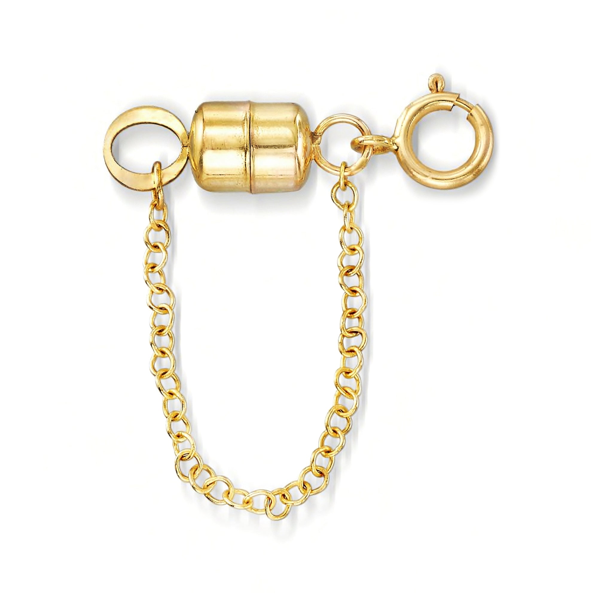Italian 14kt Yellow Gold Magnetic Bracelet Clasp Converter with Safety