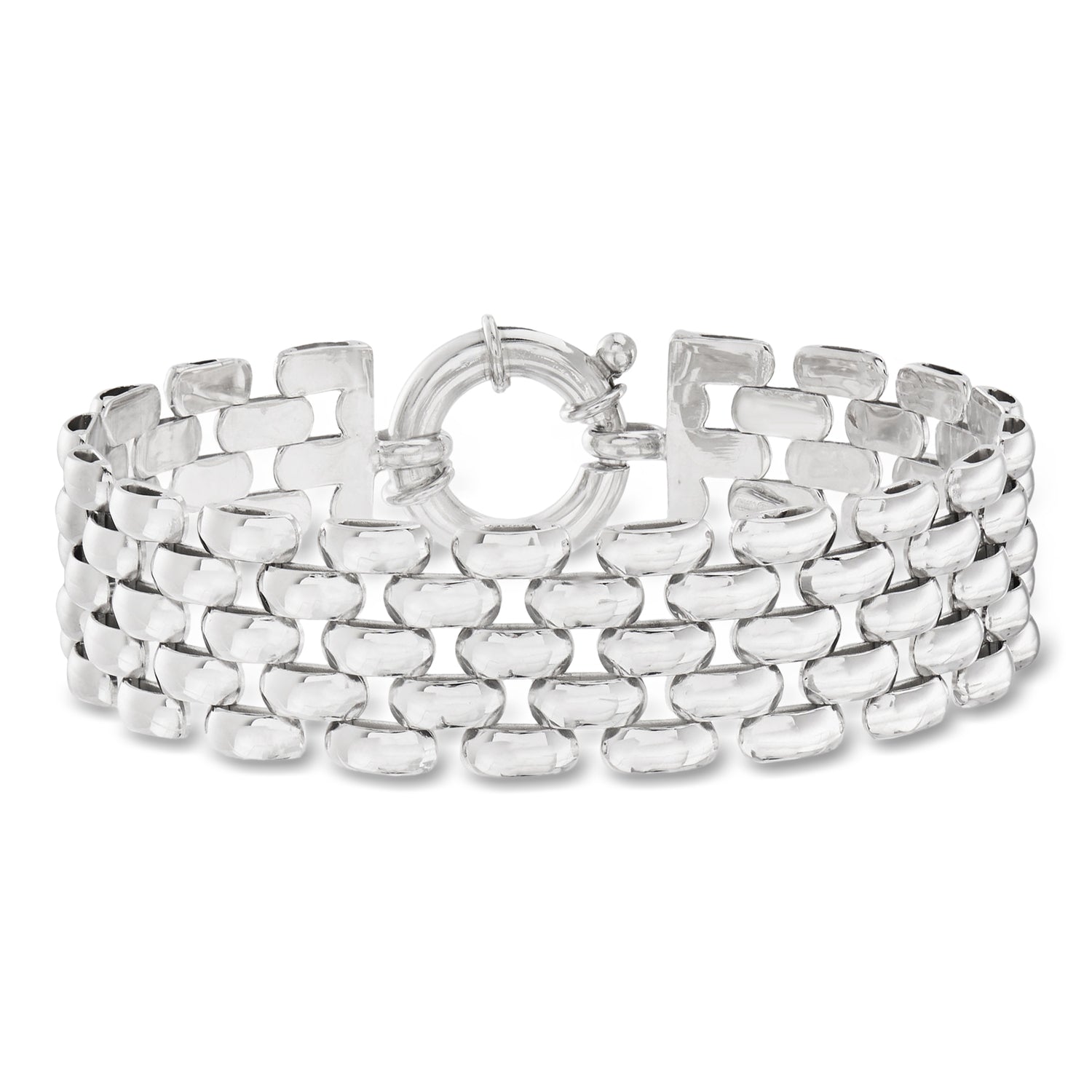 Italian Sterling Silver PantherLink Bracelet