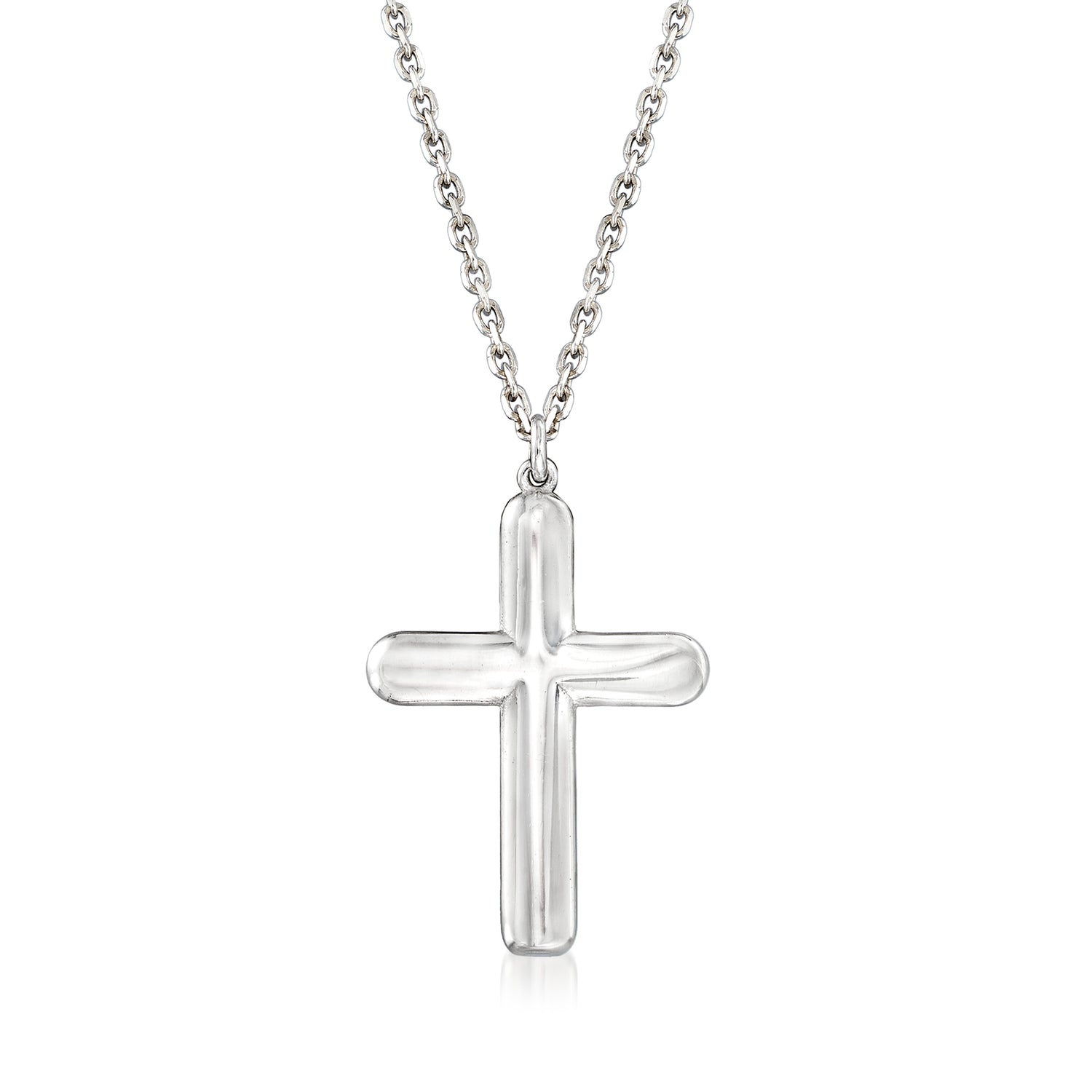 Italian Sterling Silver Cross Necklace