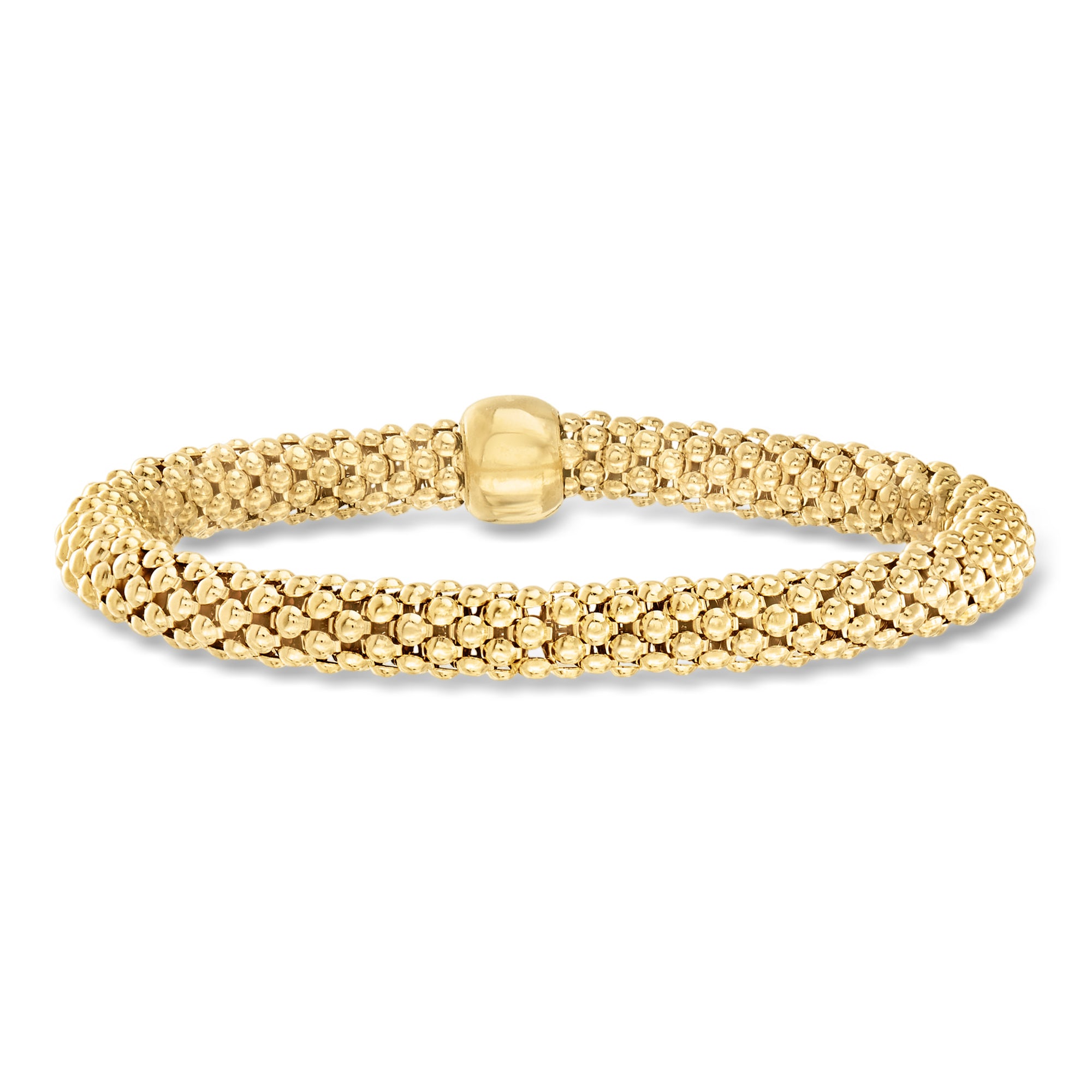Italian 18kt Gold Over Sterling Popcorn-Link Bracelet