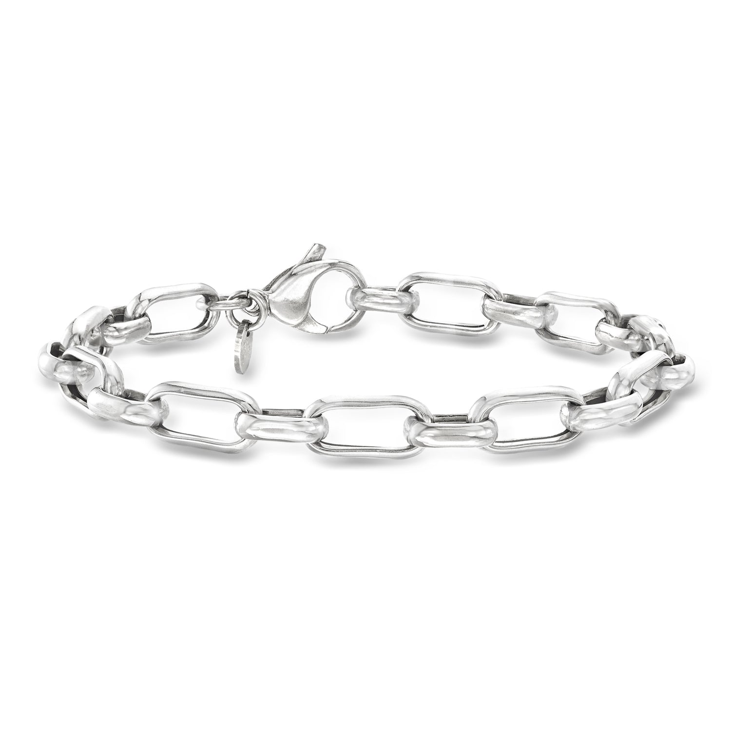 Italian Sterling Silver Paper Clip Link Bracelet
