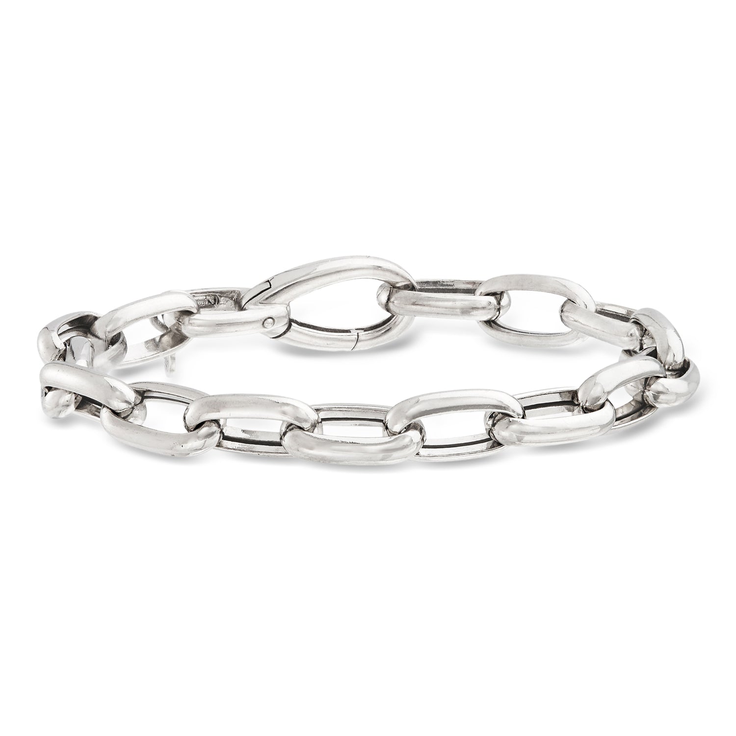 Italian Sterling Silver Paper Clip Link Bracelet