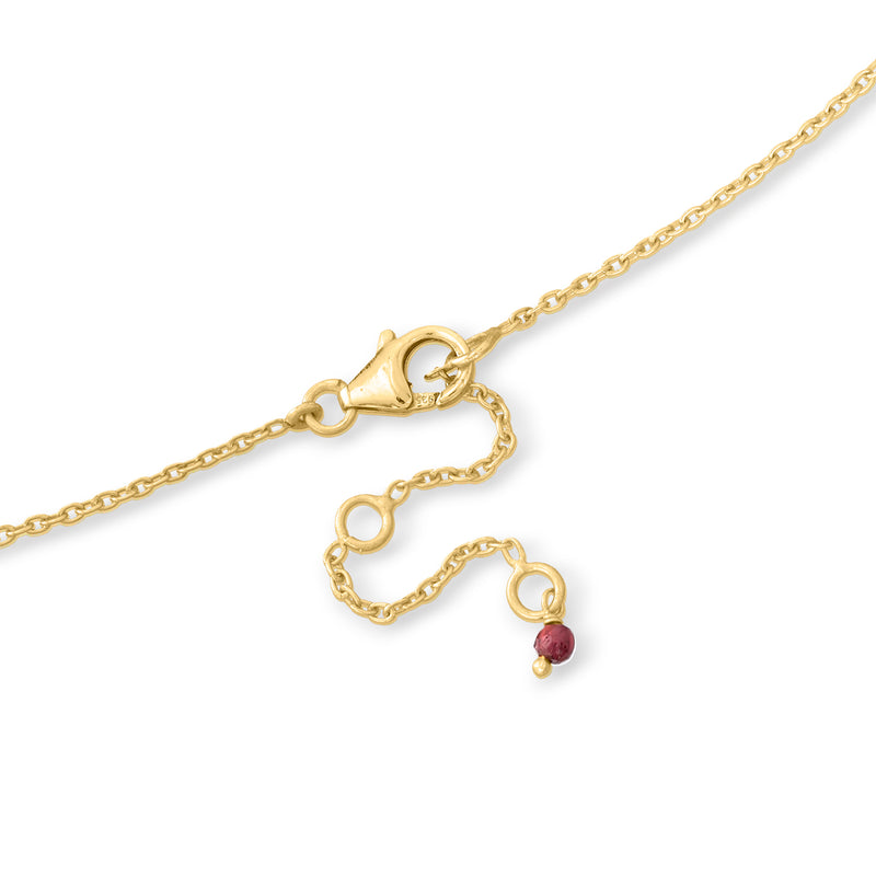 Gold over sterling necklace clasp with linked chain and a few multicolor stones
