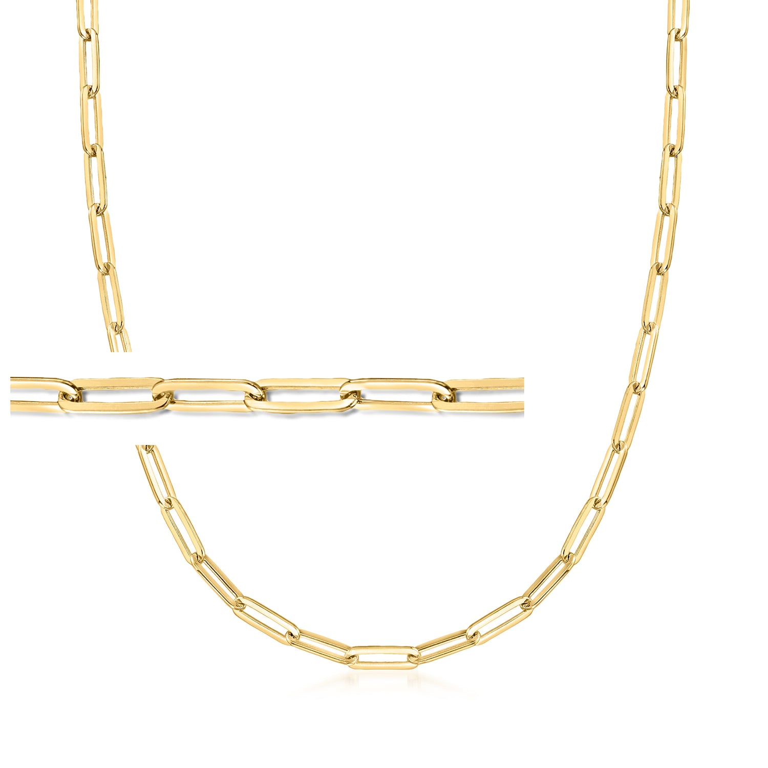 Charles Garnier 18kt Gold Over Sterling Paper Clip Link Necklace