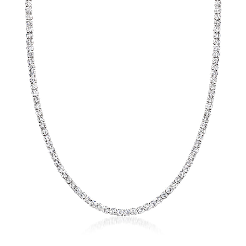 Diamond tennis necklace in 14kt white gold
