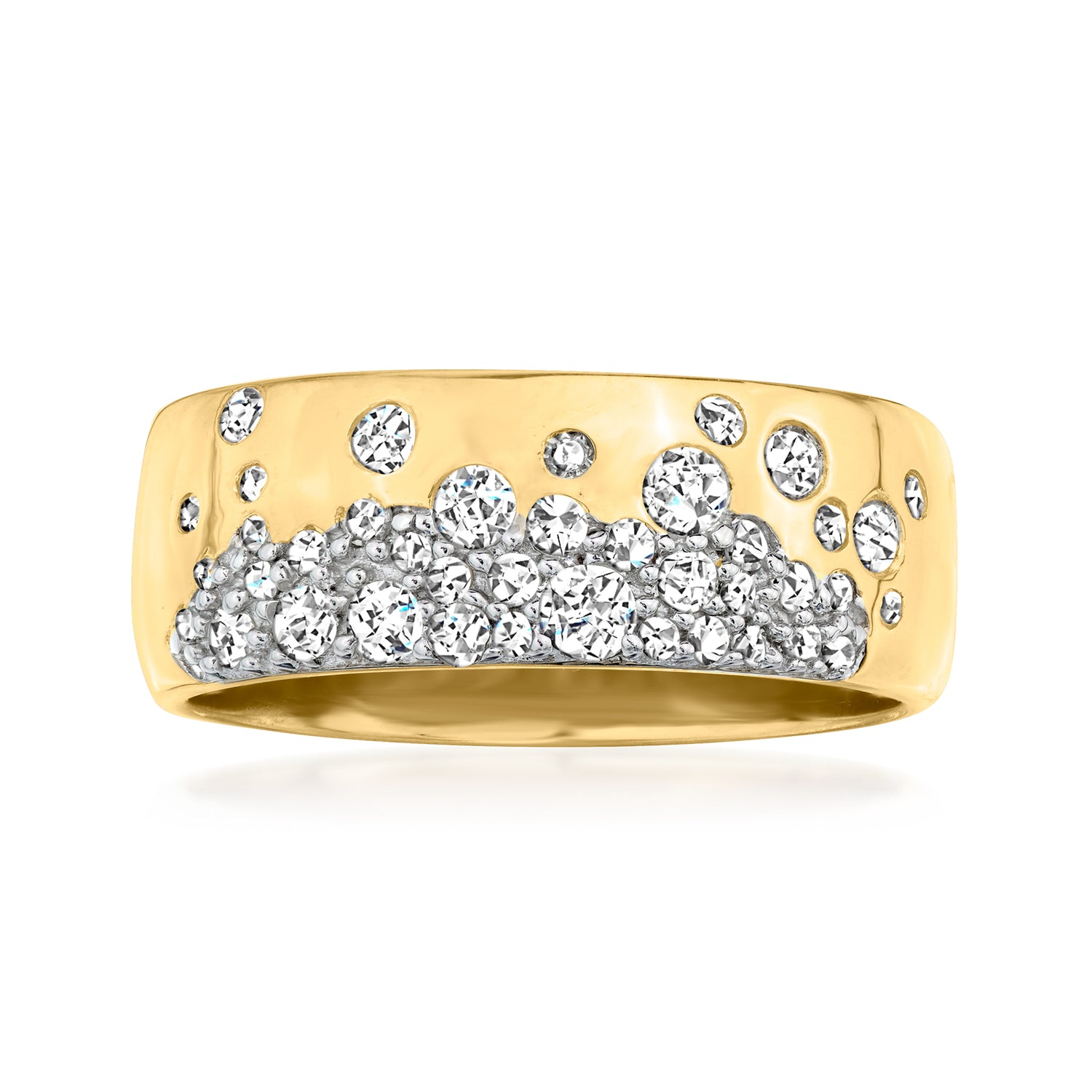 .50 ct. t.w. Scattered-Diamond Ring in 18kt Gold Over Sterling