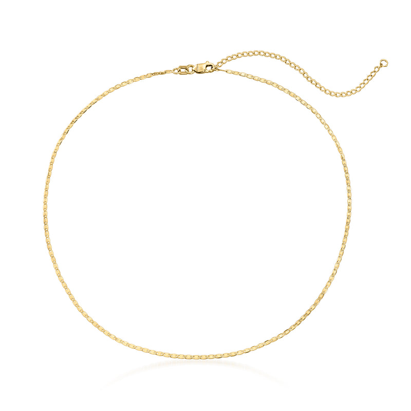 14kt yellow gold Lumachina-chain choker necklace with small clasp closure