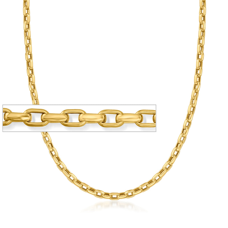 Roberto Coin 18kt yellow gold square-link chain necklace
