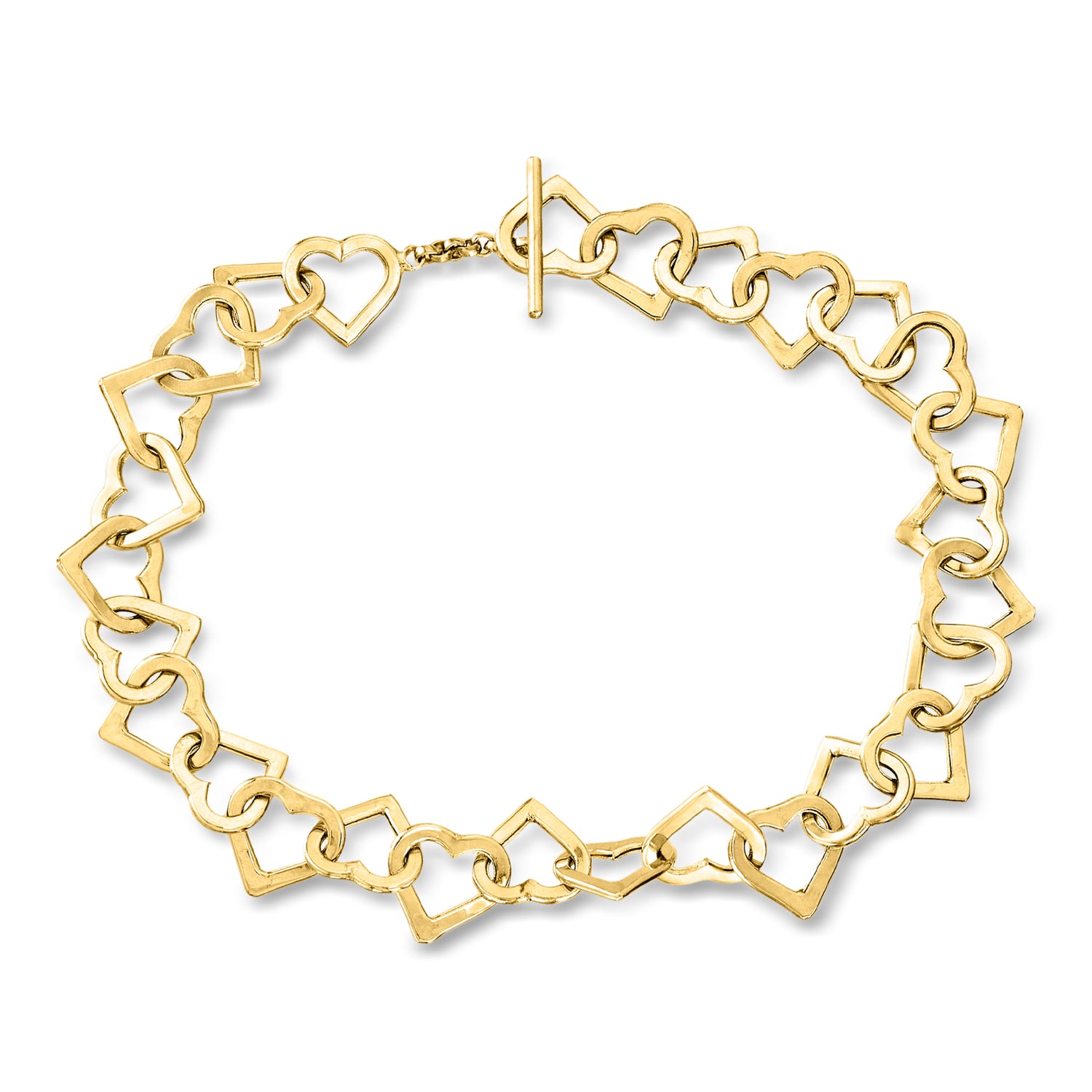 14kt Yellow Gold HeartLink Bracelet